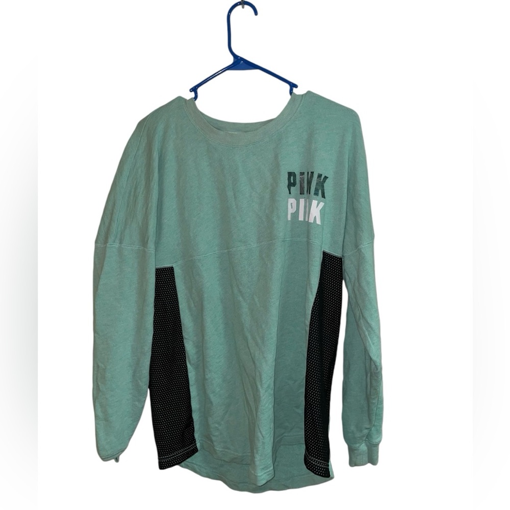 Victoria Secret PINK Mint Green Lightweight Longsleeve Top